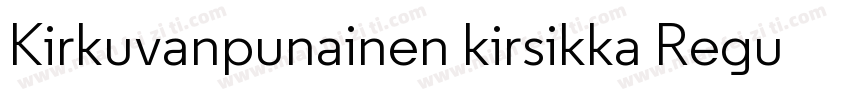 Kirkuvanpunainen kirsikka Regular字体转换